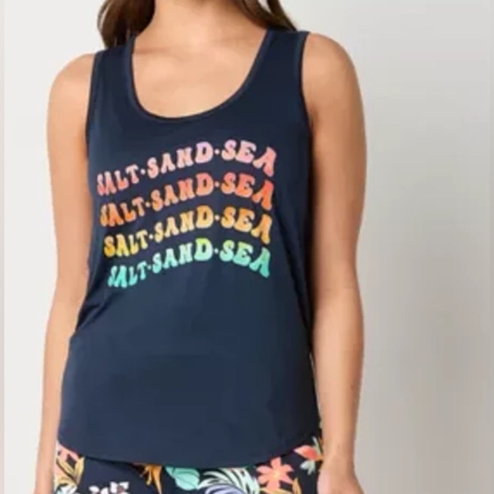 Sleep Chic Womens Sleeveless Scoop Neck Pajama Top Only NWT